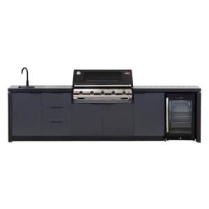 Cabinex Premium Outdoor Kitchen With Signature S3000E 5 Burner BBQ Black