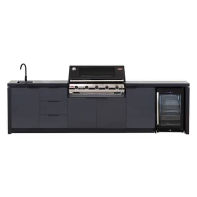 Cabinex Premium Outdoor Kitchen With Signature S3000E 5 Burner BBQ Black
