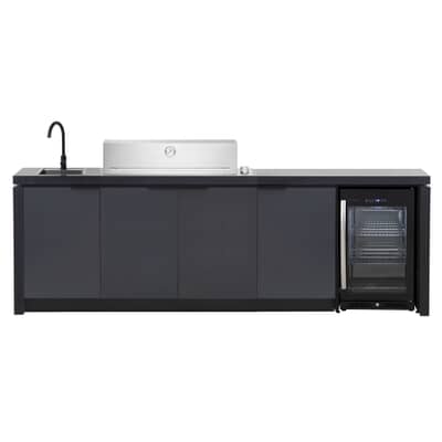 Cabinex Classic Outdoor Kitchen With ProLine Series 6 Burner Roaster Hood Gas BBQ 