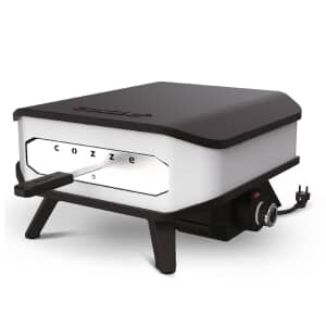 Cozze 13 Inch Electric Pizza Oven with Pizza Stone and Door White