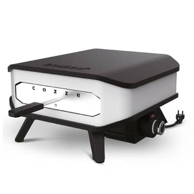 Cozze 13 Inch Electric Pizza Oven with Pizza Stone and Door White