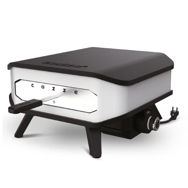 Cozze 13 Inch Electric Pizza Oven with Pizza Stone and Door White