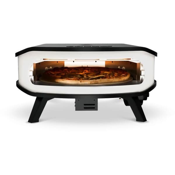 Cozze 17 Inch Gas Pizza Oven with Rotating Stone with Thermometer inc Gas Hose and Regulator