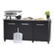 Cozze Outdoor Pizza Kitchen Table Stand Unit | 3 Door With Wheels Black 180 x 60 x 90 cm 3