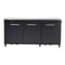 Cozze Outdoor Pizza Kitchen Table Stand Unit | 3 Door With Wheels Black 180 x 60 x 90 cm 1