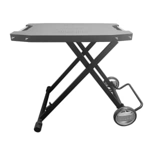 Cozze Folding Pizza Oven Table with Wheels Black 83 x 58 x 78 cm 