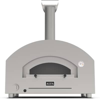 Alfa Forni Futuro 2 Pizze Hybrid Pizza Oven Silver Black
