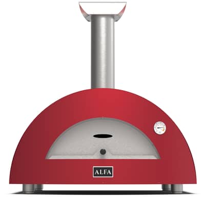 Alfa Forni Moderno 2 Pizze Wood Fired Pizza Oven - Antique Red