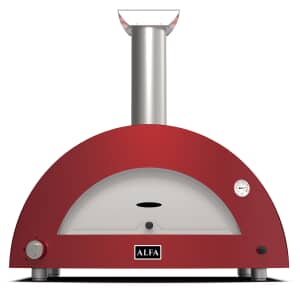 Alfa Forni Moderno 3 Pizze Hybrid Pizza Oven - Antique Red