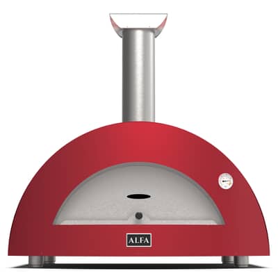 Alfa Forni Moderno 3 Pizze Wood Fired Pizza Oven - Antique Red