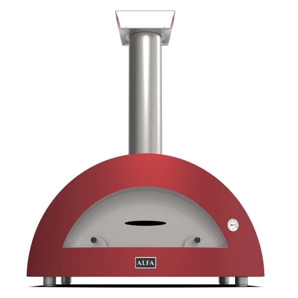 Alfa Forni Moderno 5 Pizze Wood Fired Pizza Oven - Antique Red