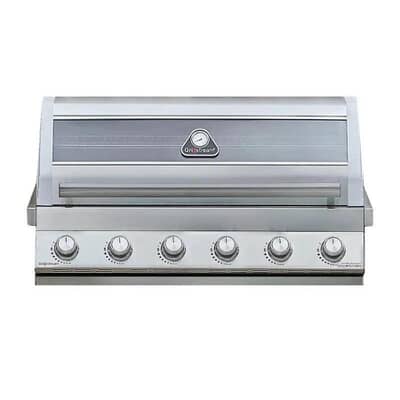 Grillstream Gourmet 6 Burner Built in Stainless Steel Hybrid BBQ with Side Burner