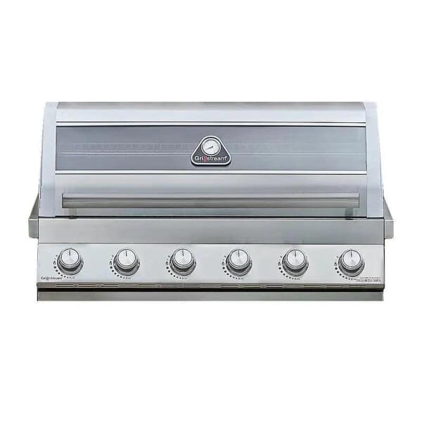 Grillstream Gourmet 6 Burner Built in Stainless Steel Hybrid BBQ with Side Burner