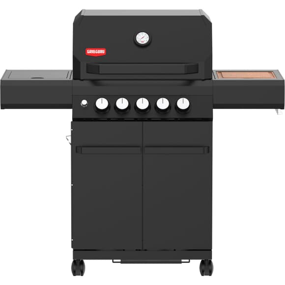 Grill Guru 3 Burner Gas BBQ with Side Burner and Rotisserie Burner