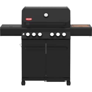 Grill Guru 4 Burner Gas BBQ with Side Burner and Rotisserie Burner