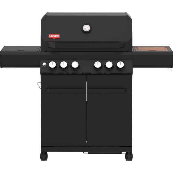 Grill Guru 4 Burner Gas BBQ with Side Burner and Rotisserie Burner