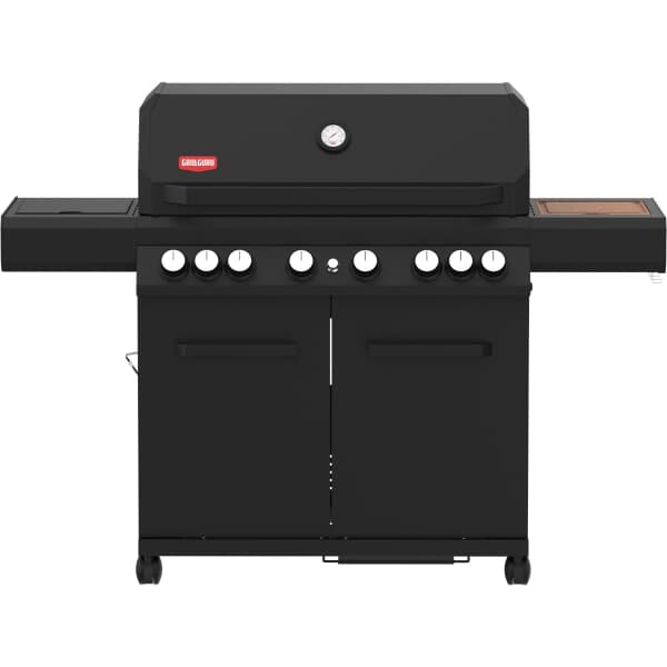 Grill Guru 6 Burner Gas BBQ with Side Burner and Rotisserie Burner