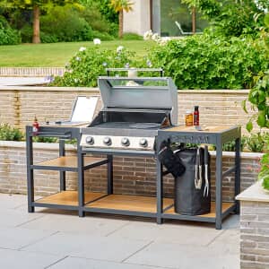 Grillstream Sanctuary Outdoor Kitchen 4 Burner Hybrid with Ceramic Side Burner
