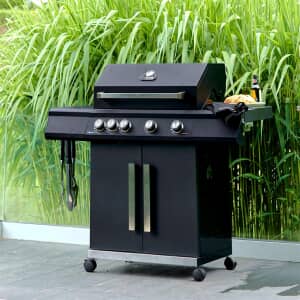 Grillstream Stealth 4 Burner with Side Burner - Matt Black