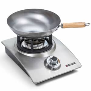 Hot Wok Silver Line Gas Stove - 4.5 kW PLUS FREE Hot Wok Paella Pan 30cm Worth 59