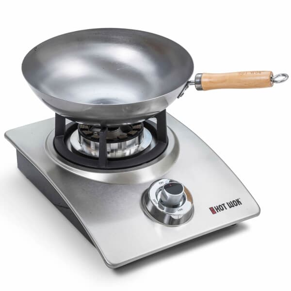 Hot Wok Silver Line Gas Stove - 4.5 kW PLUS FREE Hot Wok Paella Pan 30cm Worth 59