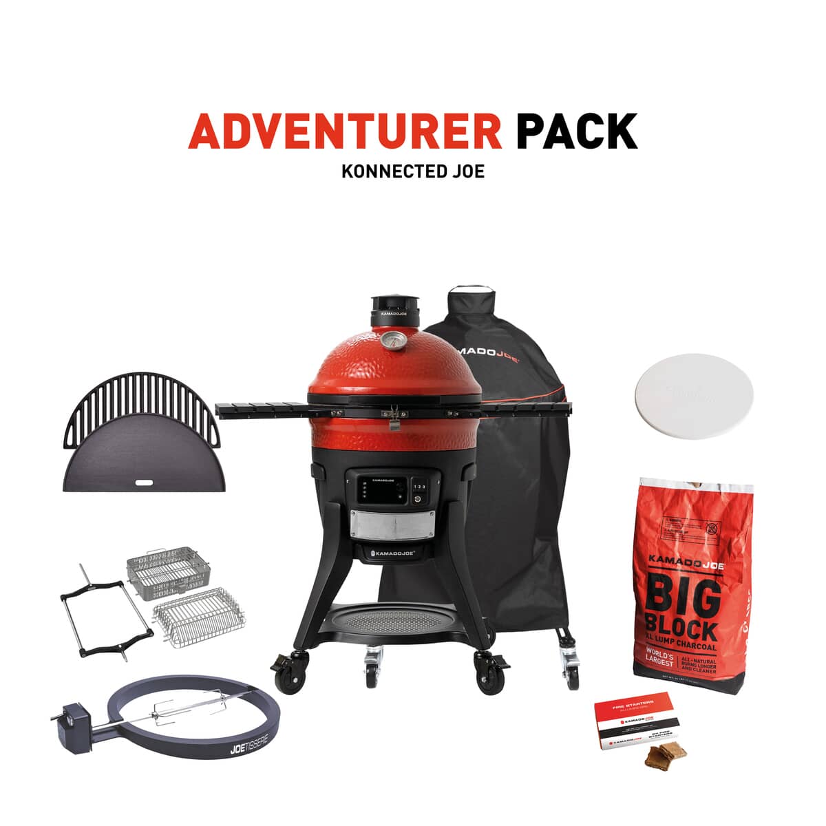 Commando Joe's Box Kamado Joe Konnected Joe with Adventurer Pack (KJADVEPKKJ) - BBQ World