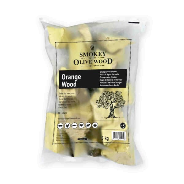 Smokey Olive Wood Chunks No.5 - 5 kg - Orange Wood