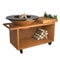 OFYR Island Corten 100 PRO Teak Wood Outdoor Cooking Unit 1