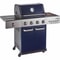 Outback Jupiter 4 Burner Hybrid - Blue with Chopping Board Gas BBQ 1