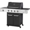 Outback Gourmet 4 Burner Hybrid Gas and Charcoal BBQ - Black - OUT370793 1
