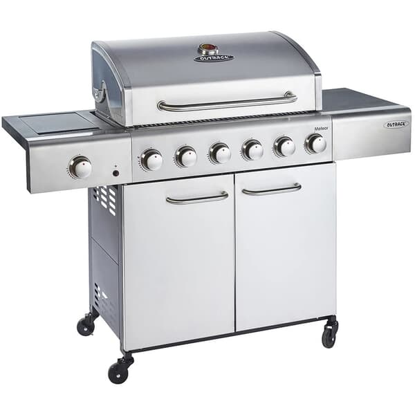 Outback Meteor 6 Burner Gas BBQ - Stainless Steel OUT370963