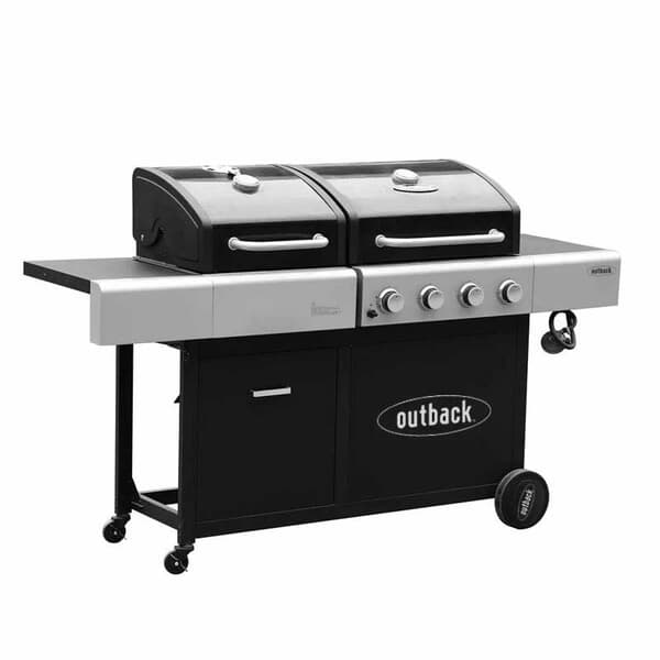 Outback Dual Fuel 4 Burner BBQ Black (OUT370969) - BBQ World