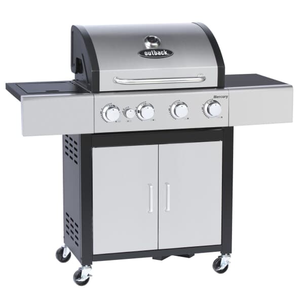 Outback Mercury 4 Burner Gas BBQ Stainless Steel