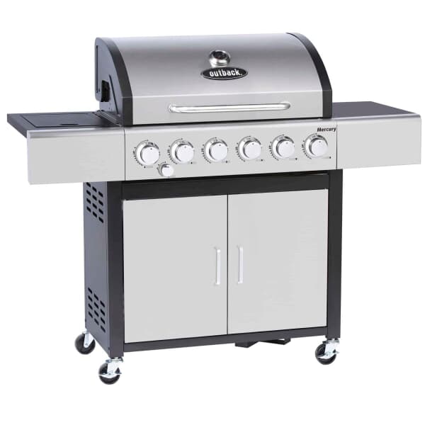 Outback Mercury 6 Burner Gas BBQ Stainless Steel