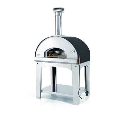 Fontana Mangiafuoco Wood Pizza Oven Including Trolley - Anthracite 