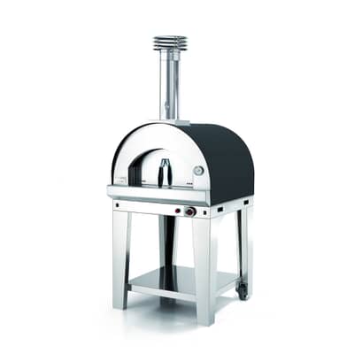 Fontana Margherita Hybrid Gas and Wood Pizza Oven Including Stand - Anthracite 