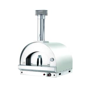 Fontana Margherita Build In Hybrid Gas and Wood Pizza Oven - Stainless Steel