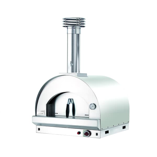 Fontana Margherita Build In Hybrid Gas and Wood Pizza Oven - Stainless Steel
