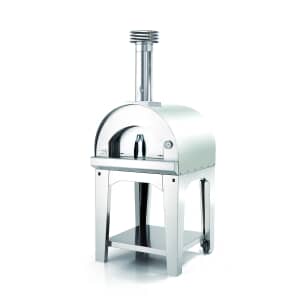 Fontana Margherita Wood Pizza Oven Including Trolley -  Stainless Steel