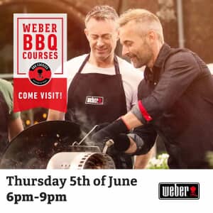 Ticket for Weber All American BBQ Course Clitheroe Thursday 5th June 6-9pm