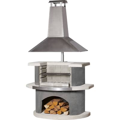 Buschbeck Venedig Masonry Barbecue with Stainless Steel Hood