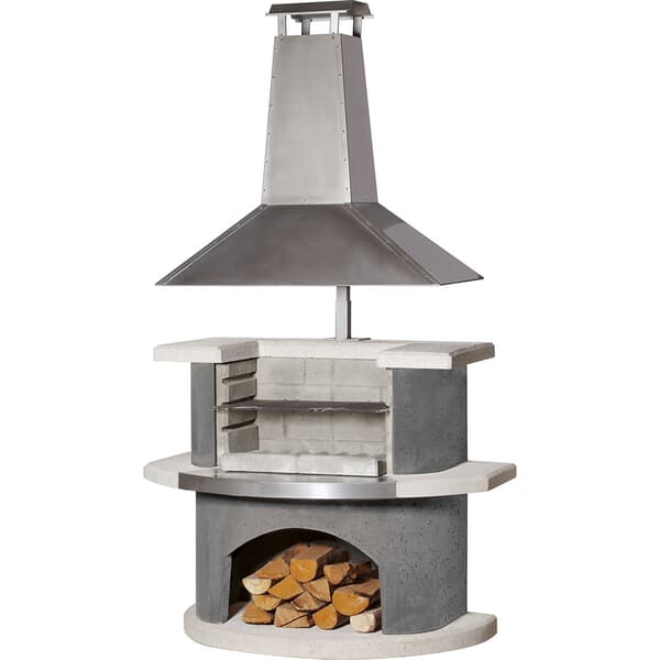 Buschbeck Venedig Masonry Barbecue with Stainless Steel Hood