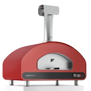 Fontana Volta 90 Counter Top Hybrid Gas and Wood Pizza Oven - Rosso Red