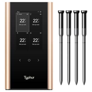Typhur Sync Gold Quad Wireless Thermometer
with 4 Probes