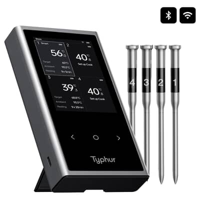 Typhur Sync Quad Wireless Thermometer
with 4 Probes