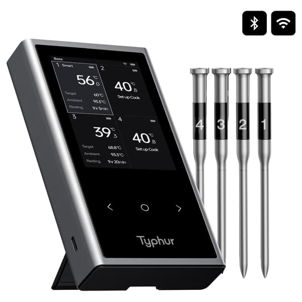 Typhur Sync Quad Wireless Thermometer
with 4 Probes