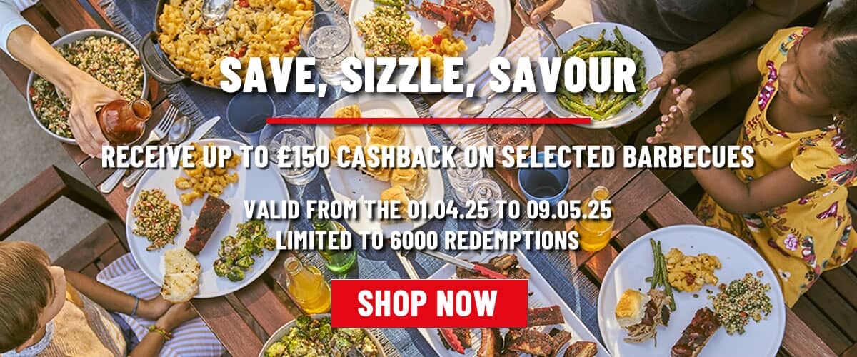 Up To 150 Cashback on Selected Weber Grills