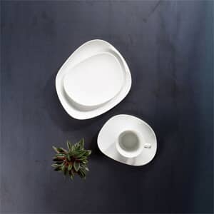 Piattino Per Tazza Caffè Villeroy & Boch Organic Taupe - Porcellana Premium 17.5x16cm - Foto 8