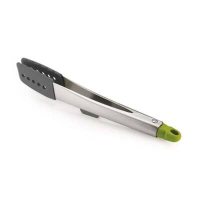 Joseph Joseph Elevate 12 Inch Stainless Steel Tongs - Grey/Green