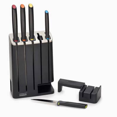 Joseph Joseph Elevate Knives SlimBlock 5-piece Knife Set with Sharpener
